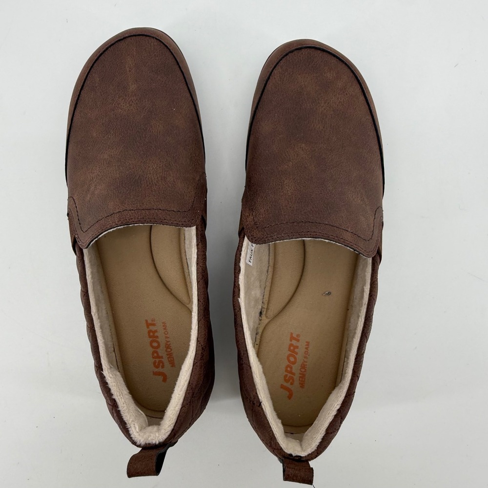 JSport by Jambu Lisa Brown Quilted Faux Fur‎  Slip On Shoes S5LSA34 Women 6.5 - Picture 3 of 8